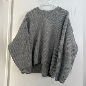 Gray sweater, oversize sweater, winter sweater